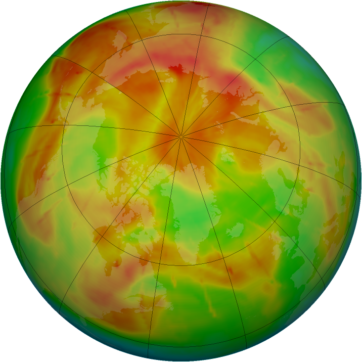 Arctic ozone map for 28 April 2010